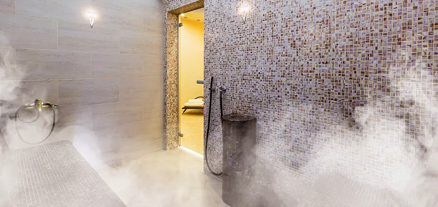 Interior of Turkish sauna, classic Turkish hammam