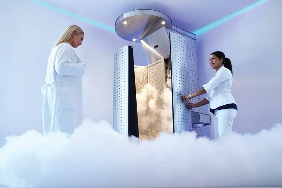 Woman Going for a Cryotherapy Treatment