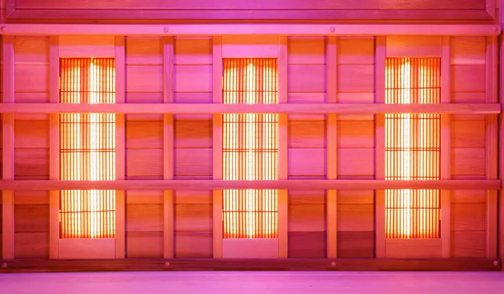 Empty Classic Wooden Infrared Sauna