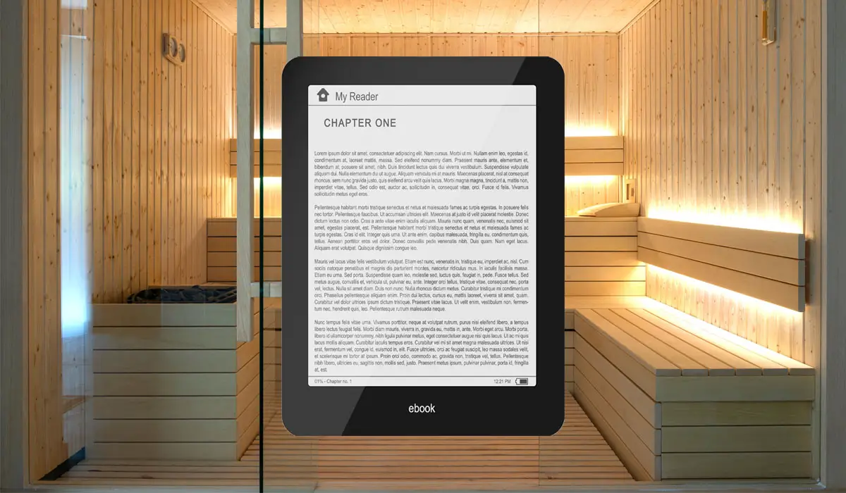 Ebook Reader in a Sauna
